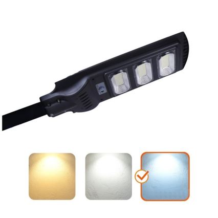 LED Aptumšojama saules enerģijas iela lampa ar motion un dusk sensors URBI LED/8W/3,2V 6500K IP54 + tālvadības pults