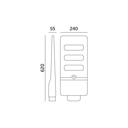 LED Aptumšojama saules enerģijas iela lampa ar motion un dusk sensors URBI LED/8W/3,2V 6500K IP54 + tālvadības pults