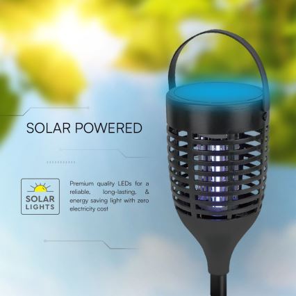 LED Saules enerģijas kukaiņu iznīcinātājs 3in1 LED/1,3W/3,7V IP24 20 mm 2200 mAh