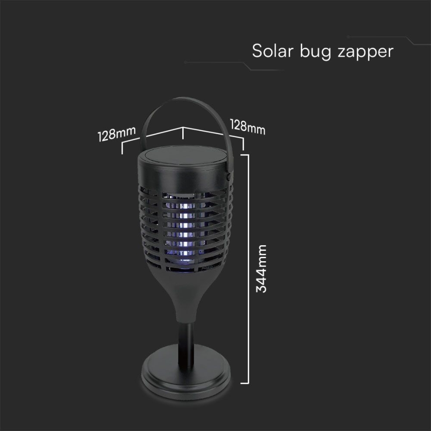 LED Saules enerģijas kukaiņu iznīcinātājs 3in1 LED/1,3W/3,7V IP24 20 mm 2200 mAh