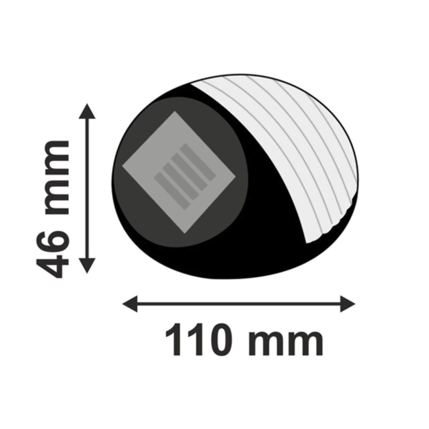 LED Saules enerģijas lampa 2xLED/0,12W/1,2V 300 mAh 6500K IP44