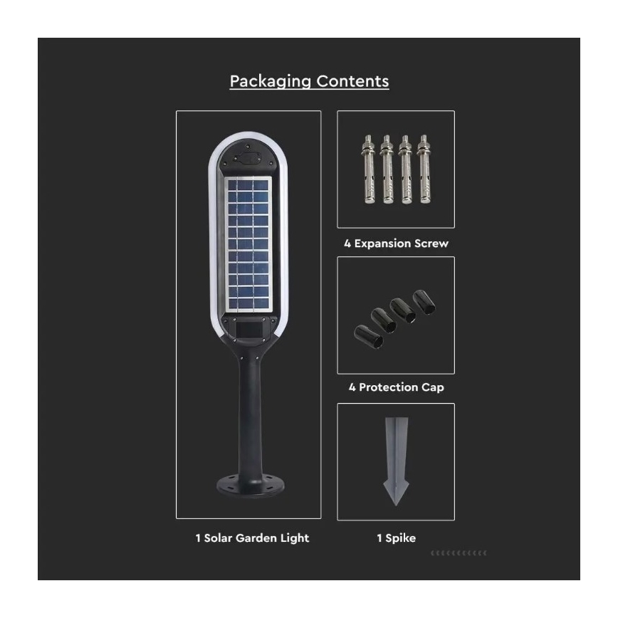 LED Saules enerģijas lampa ar sensoru BOLLARD LED/5W/5,5V 70 cm 3000K IP65 2000 mAh