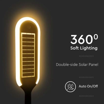 LED Saules enerģijas lampa ar sensoru BOLLARD LED/5W/5,5V 70 cm 3000K IP65 2000 mAh