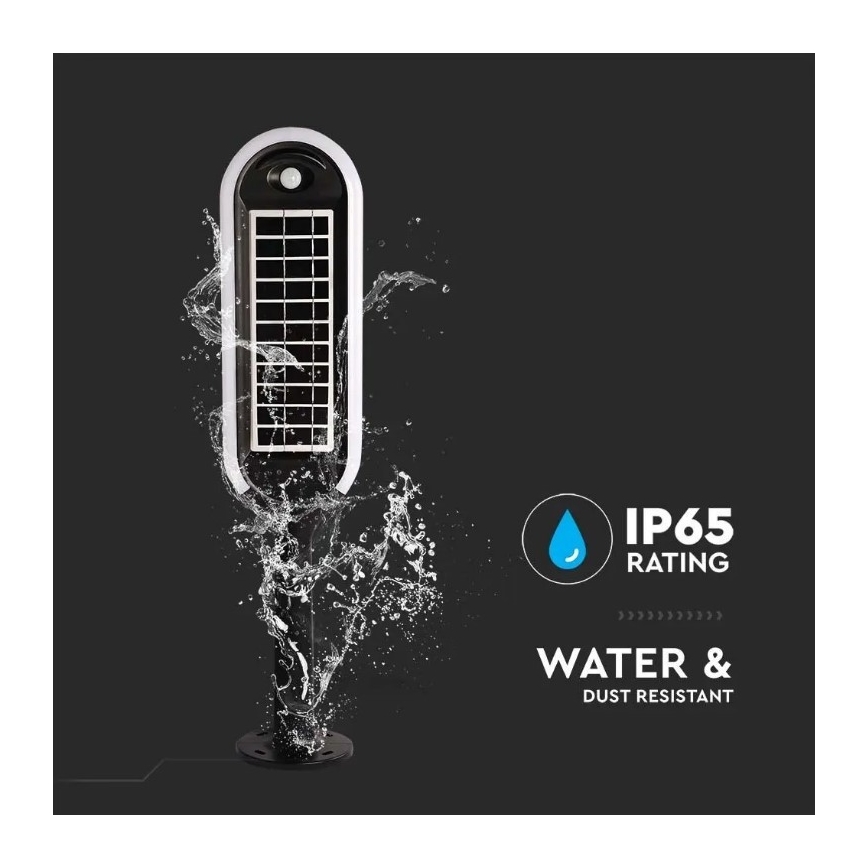 LED Saules enerģijas lampa ar sensoru BOLLARD LED/5W/5,5V 70 cm 3000K IP65 2000 mAh