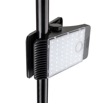 LED Saules enerģijas lampa ar kustību un krēslas sensoru CLIPS LED/4W/1200 mAh 3,7V IP44 melna