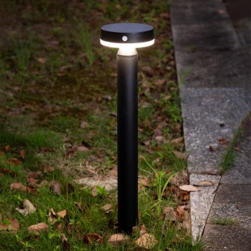 LED Saules enerģijas lampa ar sensoru GWINEA LED/4,5W/3,7V 2000 mAh 50 cm IP44 melna