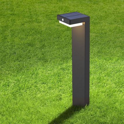 LED Saules enerģijas lampa ar sensoru MALI LED/4,5W/3,7V 2000 mAh IP44 melna