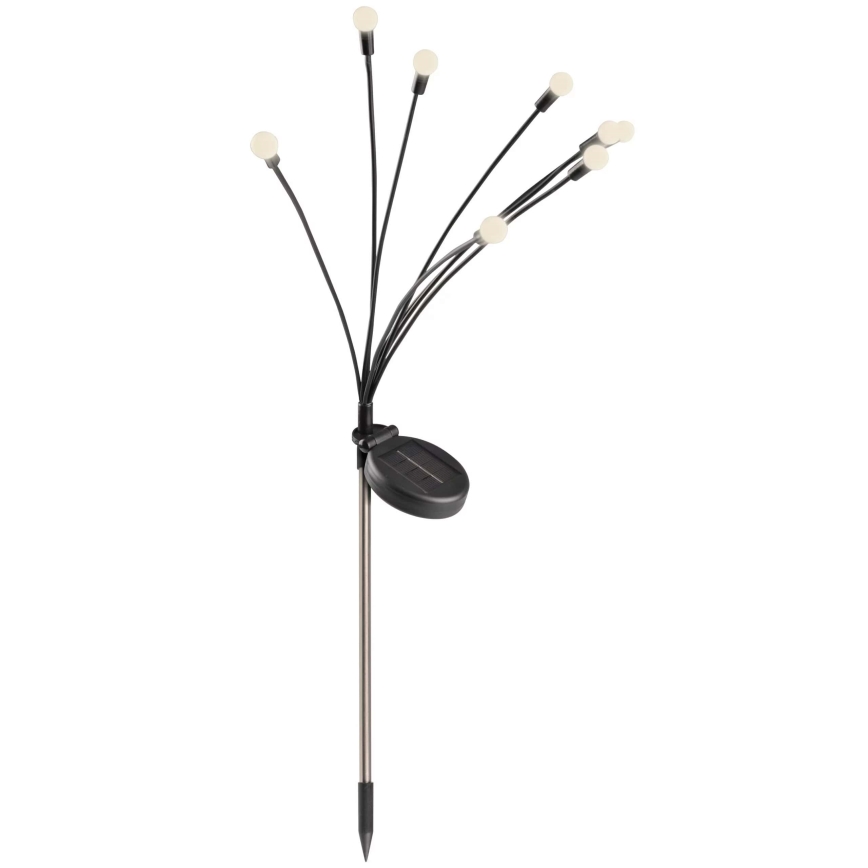 LED Saules enerģijas lampa FIORINI 8xLED/1,2V 600 mAh IP44 melna