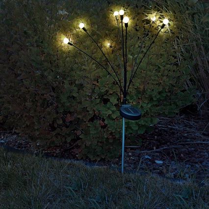LED Saules enerģijas lampa FIORINI 8xLED/1,2V 600mAh IP44 melna