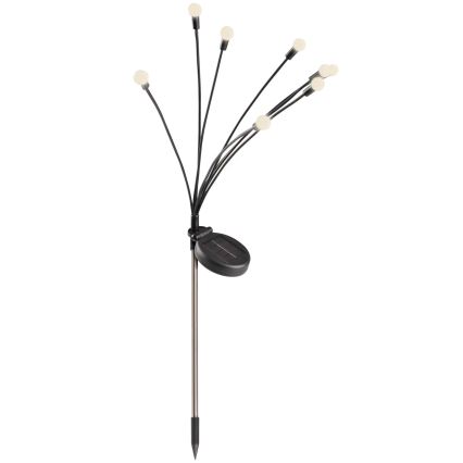 LED Saules enerģijas lampa FIORINI 8xLED/1,2V 600mAh IP44 melna