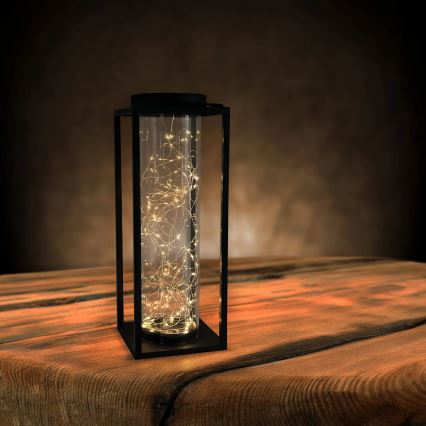 LED Saules enerģijas lampa GLAMOUR LED/1,2V 600 mAh IP44 melna