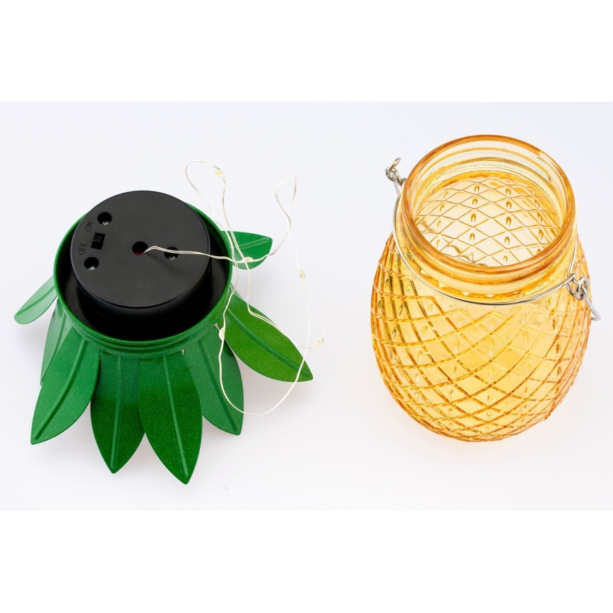 LED Saules enerģijas lampa JAR LED/1,2V 150 mAh IP44 ananāss