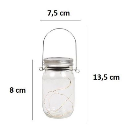 LED Saules enerģijas lampa JAR LED/1,2V 600 mAh IP44