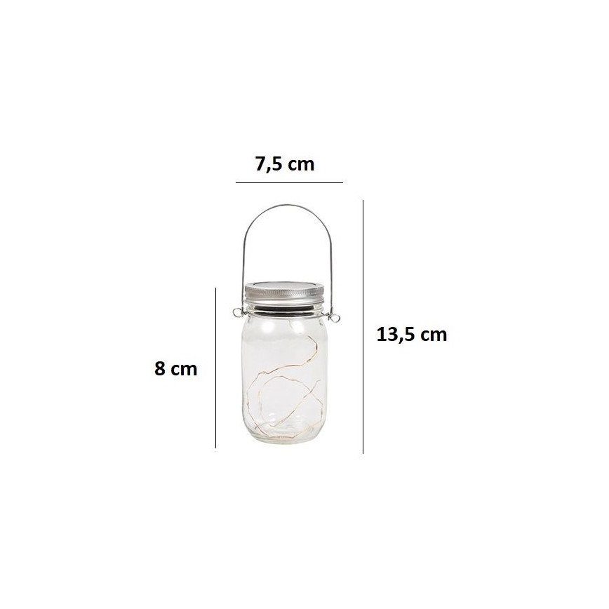 LED Saules enerģijas lampa JAR LED/1,2V 600 mAh IP44