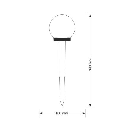 LED Saules enerģijas lampa KULA LED/1,2V 40 mAh P44