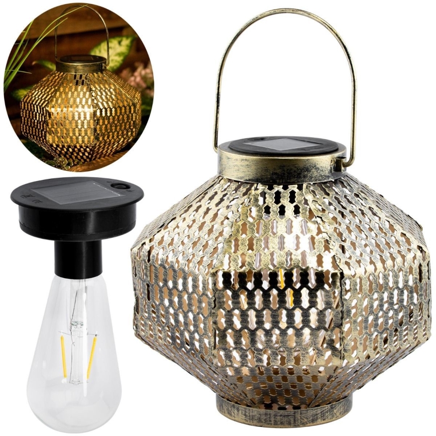 LED Saules enerģijas lampa LAURA 1xE27/1,2V 300 mAh IP44