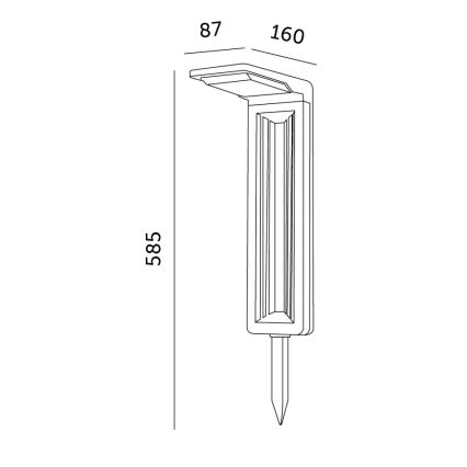LED Saules enerģijas lampa LED/0,2W/3,7V 6500K IP44 2200 mAh