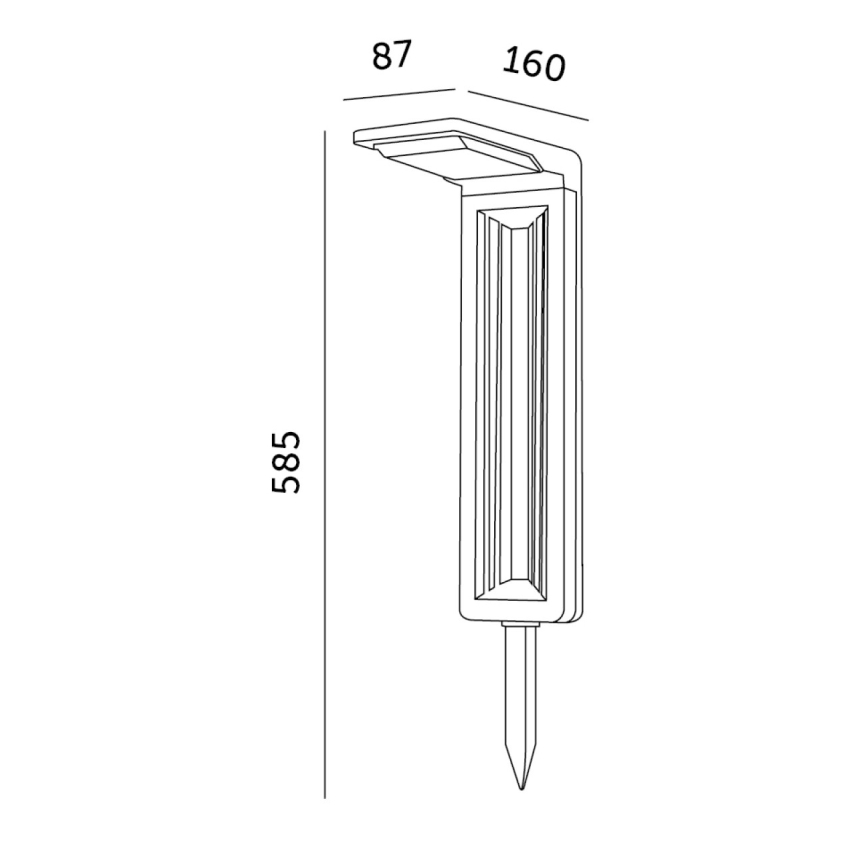LED Saules enerģijas lampa LED/0,2W/3,7V 6500K IP44 2200 mAh