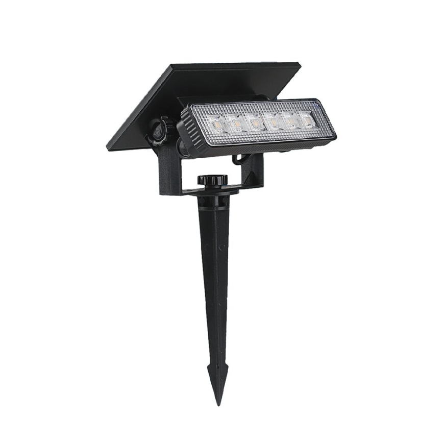 LED Saules enerģijas lampa LED/0,9W/3,7V 3000K IP65 melna