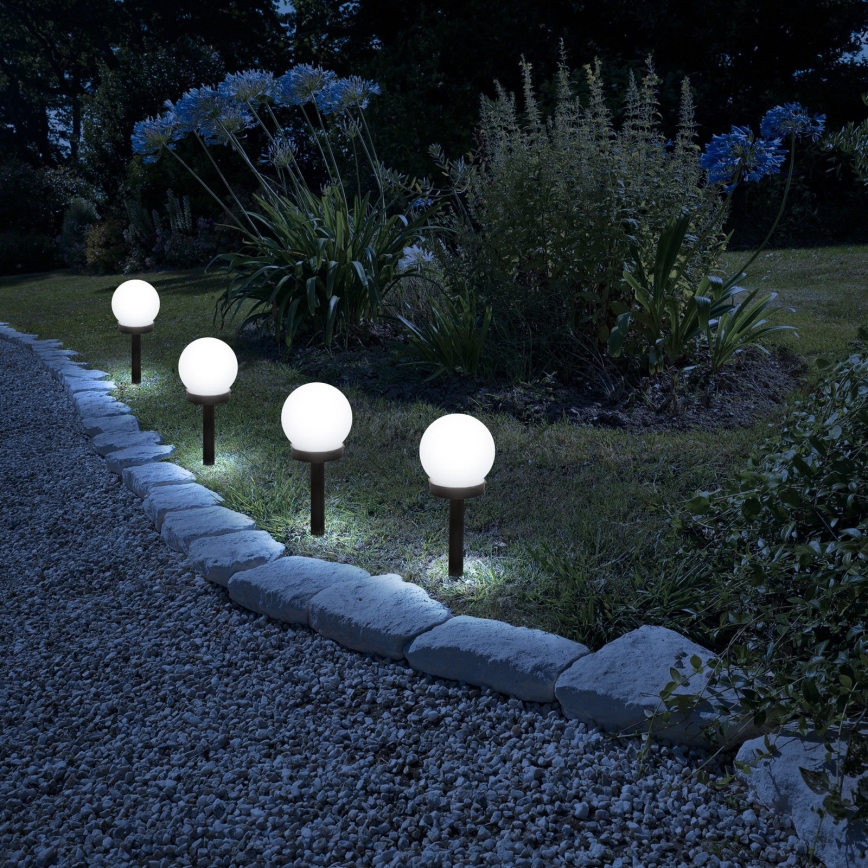 LED Saules enerģijas lampa LED/1,2V 40mAh IP44 melna