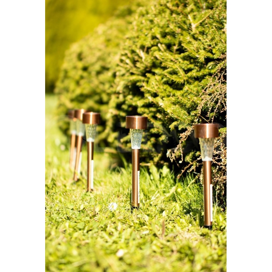 LED Saules enerģijas lampa LED/2V 40 mAh IP44 varš