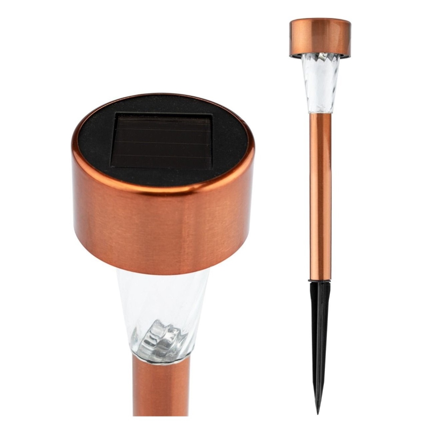 LED Saules enerģijas lampa LED/2V 40 mAh IP44 varš