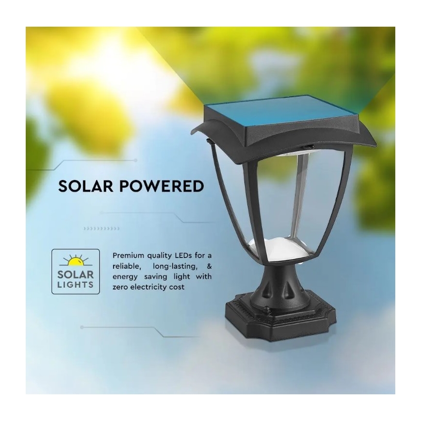 LED Saules enerģijas lampa LED/2W/3,7V 3000/6000K IP65 2200 mAh