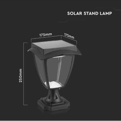 LED Saules enerģijas lampa LED/2W/3,7V 3000/6000K IP65 2200 mAh