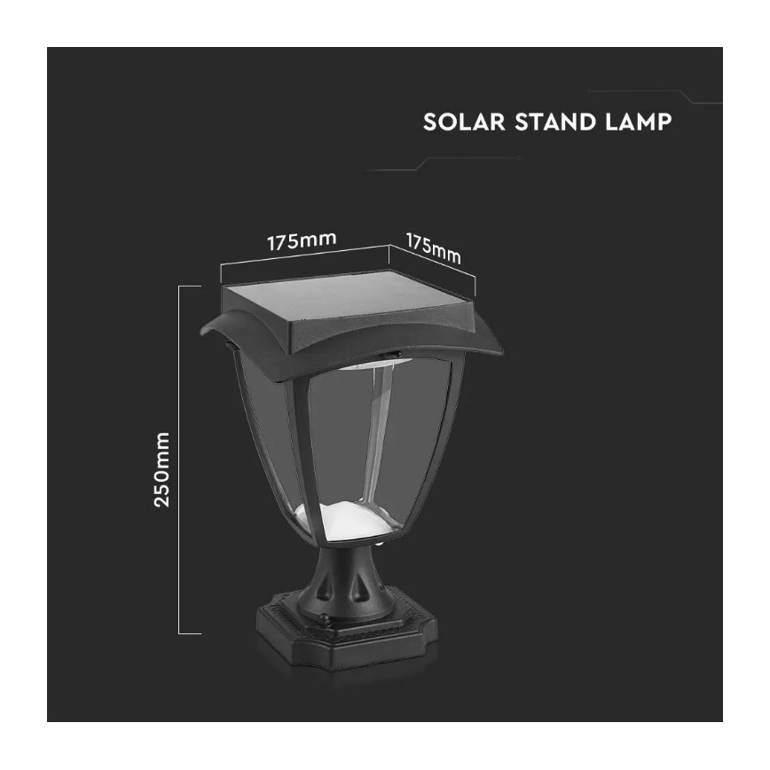 LED Saules enerģijas lampa LED/2W/3,7V 3000/6000K IP65 2200 mAh