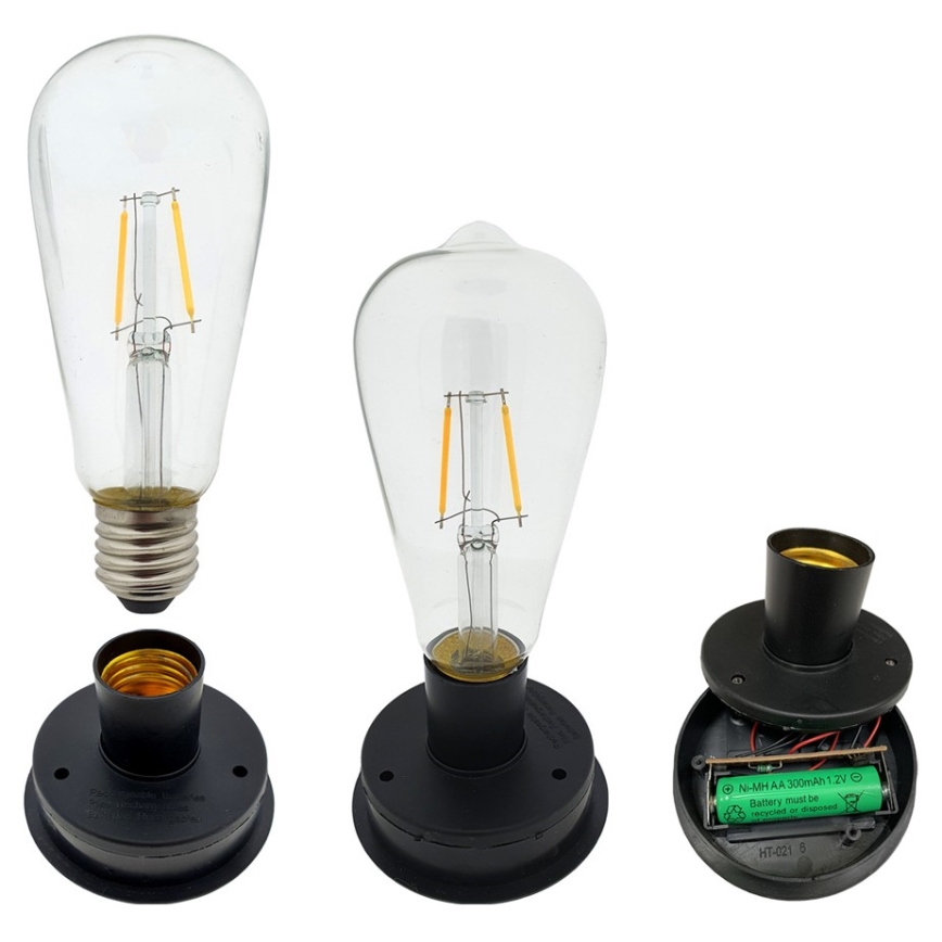 LED Saules enerģijas lampa LORETA 1xE27/1,2V 600 mAh IP44
