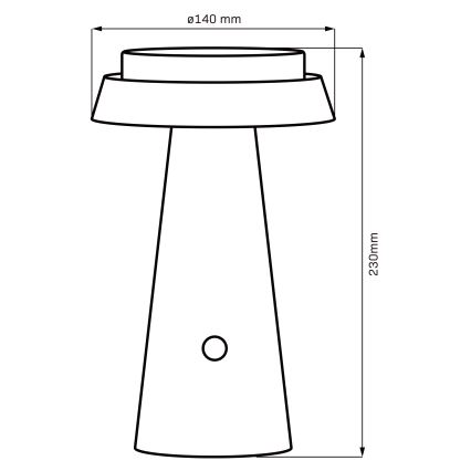 LED Aptumšojama skārienvadāma saules enerģijas lampa MARAKESZ LED/3,7V USB 3600 mAh 1800/2700/3000K IP54 pelēka