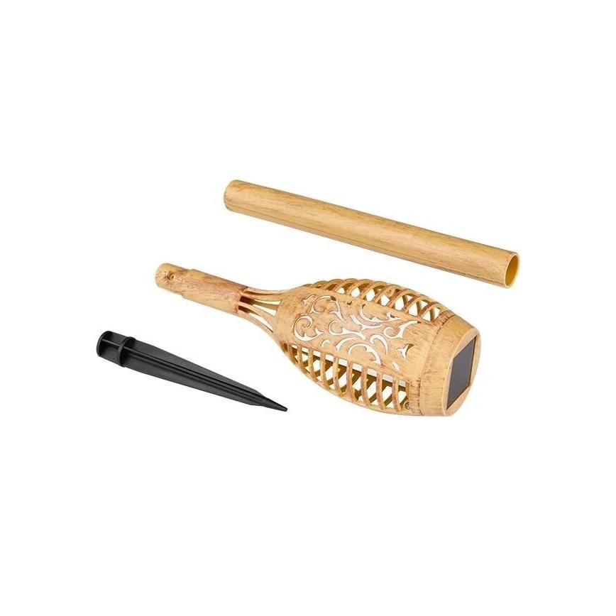 LED Saules enerģijas lampa MINISPARK BAMBOO LED/1,8W/5,5V IP44 bēša