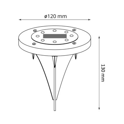 LED Saules enerģijas lampa SOL LED/1,2V 300 mAh IP44