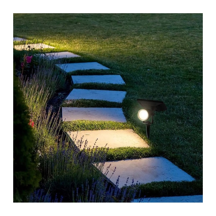 LED Saules enerģijas lampa SPIKE LED/2W/5,5V IP65 3000K 1200 mAh