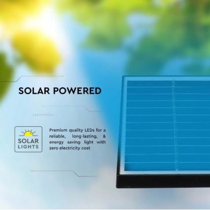 LED Saules enerģijas lampa SPIKE LED/2W/5,5V IP65 4000K 1200 mAh