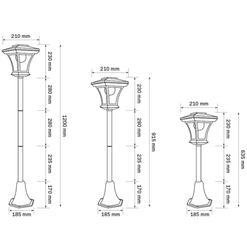 LED Saules enerģijas lampa TIRANA LED/1,6W/5V IP44