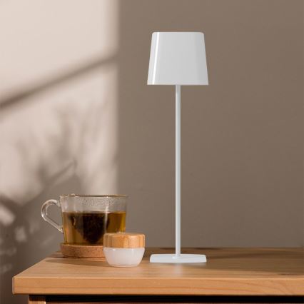LED Saules enerģijas aptumšojama magnētiska skārienvadāma lādējama galda lampa LED/5W/5V 3000-6000K 3600 mAh IP65 balta