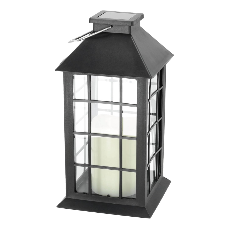 LED Saules enerģijas piekaramā lampa LED/0,02W/1,2V 1xAA 2700K IP44 200 mAh melna