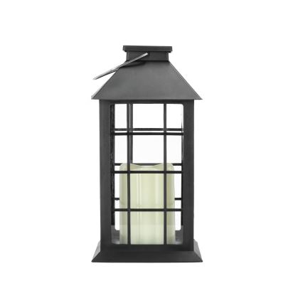 LED Saules enerģijas piekaramā lampa LED/0,02W/1,2V 1xAA 2700K IP44 200 mAh melna