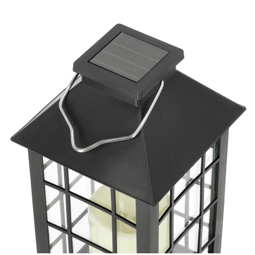 LED Saules enerģijas piekaramā lampa LED/0,02W/1,2V 1xAA 2700K IP44 200 mAh melna