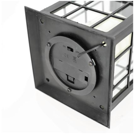 LED Saules enerģijas piekaramā lampa LED/0,02W/1,2V 1xAA 2700K IP44 200 mAh melna