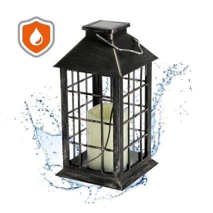 LED Saules enerģijas piekaramā lampa LED/0,02W/1,2V 1xAA 2700K IP44 200 mAh patina