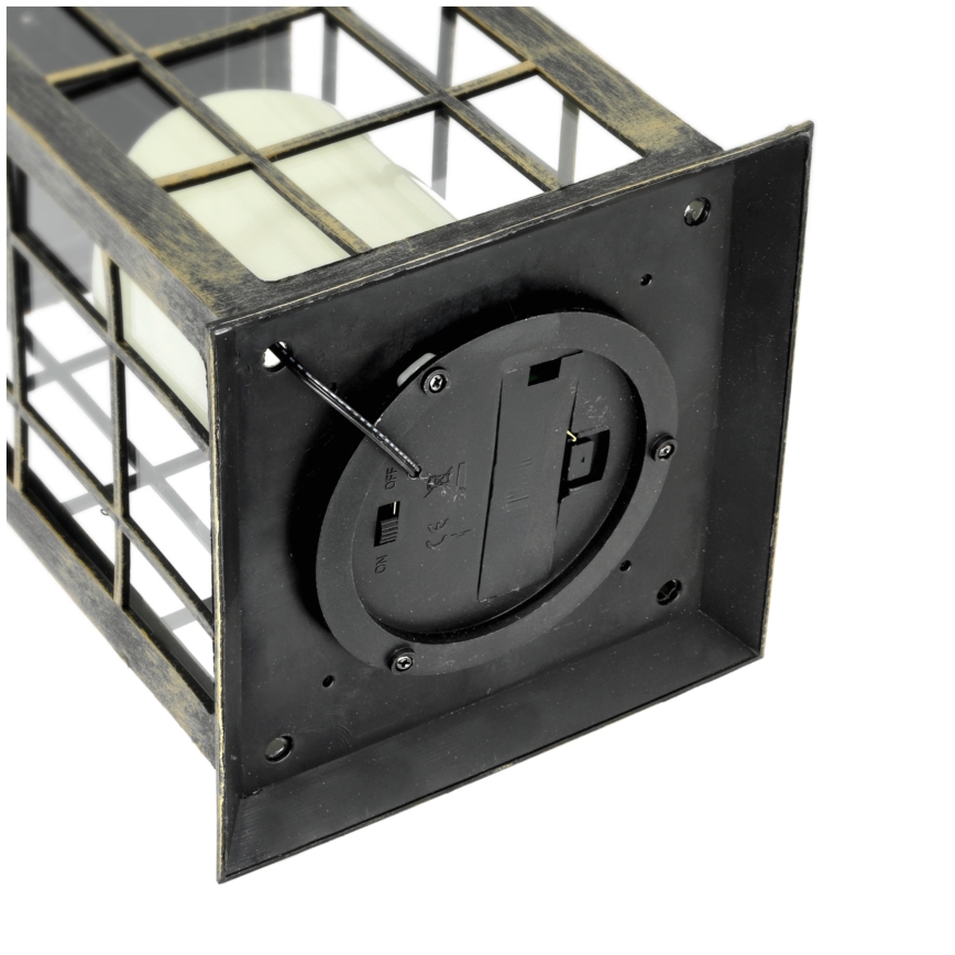 LED Saules enerģijas piekaramā lampa LED/0,02W/1,2V 1xAA 2700K IP44 200 mAh patina