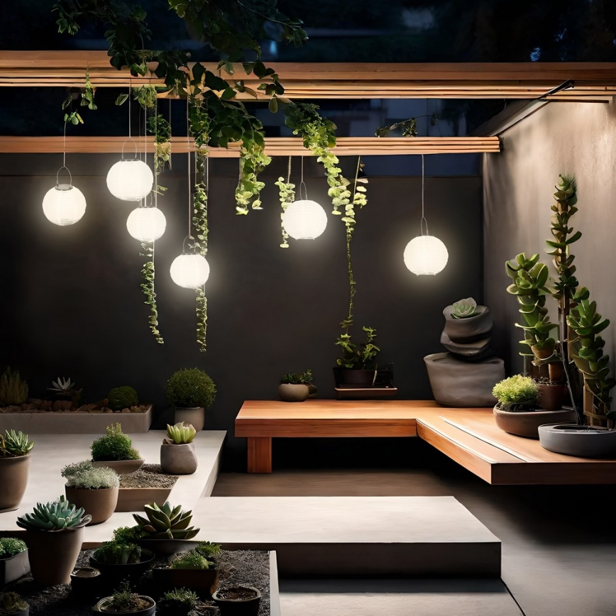 LED Saules enerģijas piekaramā lampa LED/0,02W/1,2V 3000K IP44 1xAAA 100 mAh