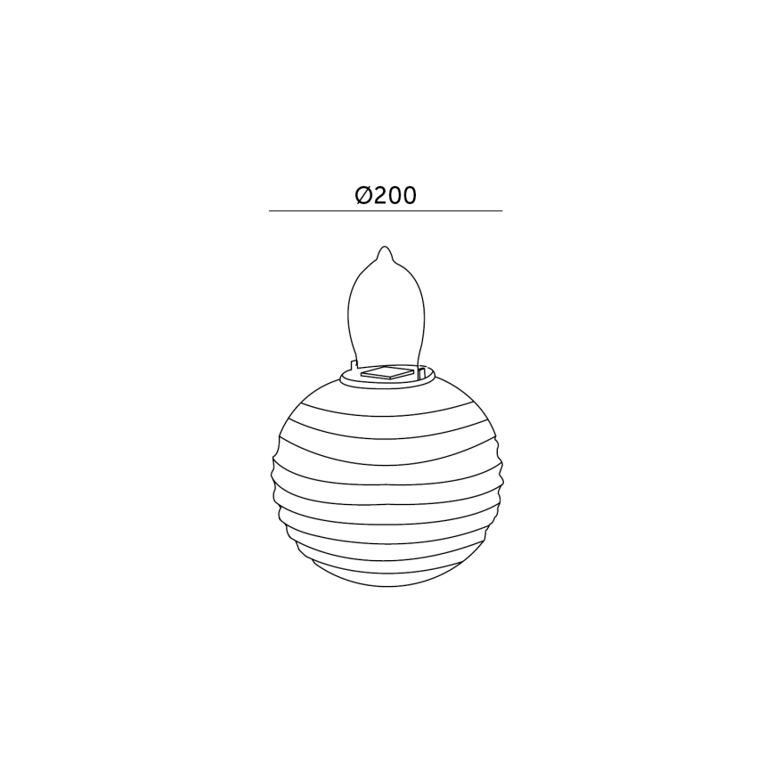 LED Saules enerģijas piekaramā lampa LED/0,02W/1,2V 3000K IP44 1xAAA 100 mAh