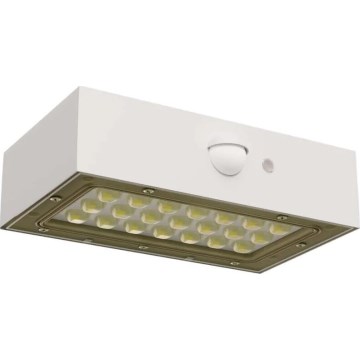 LED Saules enerģijas prožektors ar kustību sensoru LED/3,7V 1200mAh 4000K IP65 balta