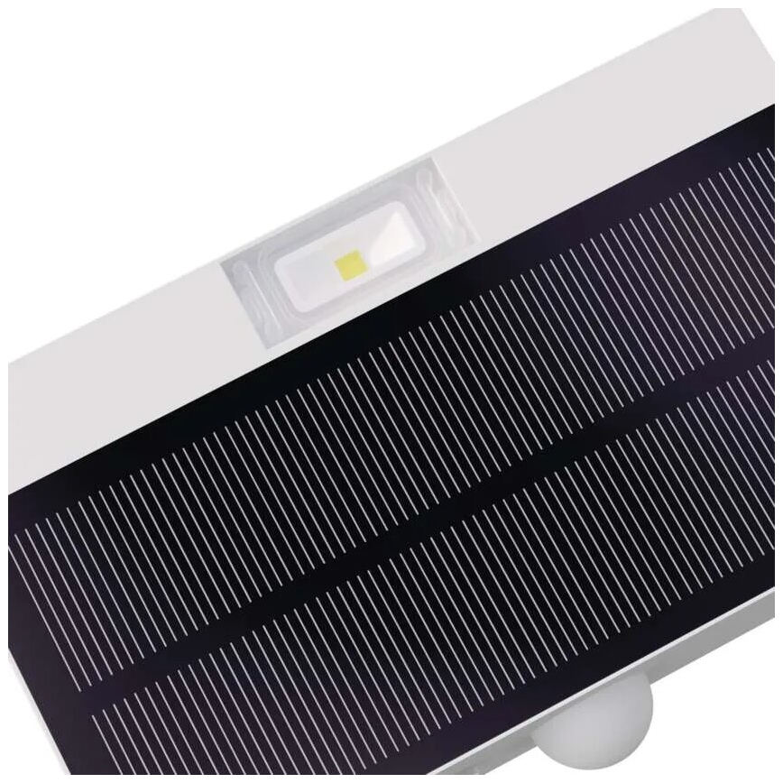 LED Saules enerģijas prožektors ar kustību sensoru LED/3,7V 1200mAh 4000K IP65 balta