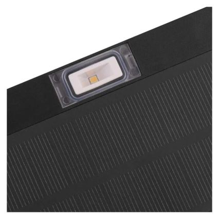 LED Saules enerģijas prožektors ar kustību sensoru LED/3,7V 1200mAh 4000K IP65 melna