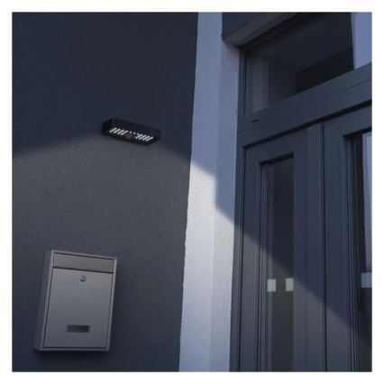 LED Saules enerģijas prožektors ar kustību sensoru LED/3,7V 3000mAh 4000K IP65 melna