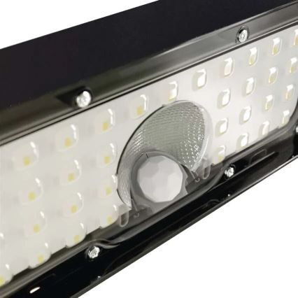 LED Saules enerģijas prožektors ar kustību sensoru LED/3,7V 3000mAh 4000K IP65 melna